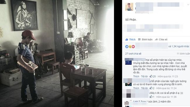 Bức ảnh được đặt tên "Số phận" của bạn Phạm Ngọc Thành cũng có câu chuyện tương tự, khi ghi lại cảnh một cậu bé đánh giày thèm thuồng trò chơi trong cái iPad mà một cậu bé khác đang say sưa.