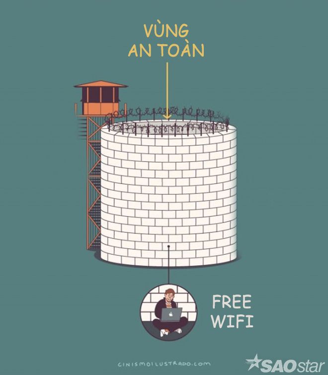 Vùng an toàn giờ đây là khu vực với wifi kết nối mạnh, cách biệt với thế giới xung quanh, mạnh ai nấy làm.