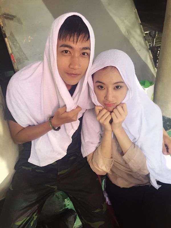 Hậu trường phim đáng yêu của cặp đôi.