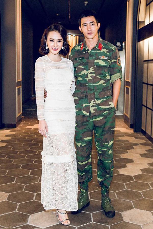 Cô giáo Angela Phương Trinh và anh chàng quân nhân Võ Cảnh.