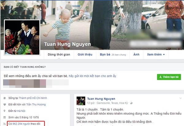  Viên mãn trong cả sự nghiệp lẫn cuộc sống gia đình, giờ đây giọng ca Nắm lấy tay anh còn có thể tự tin khẳng định mình có hơn 900.000 lượng fan "thật".