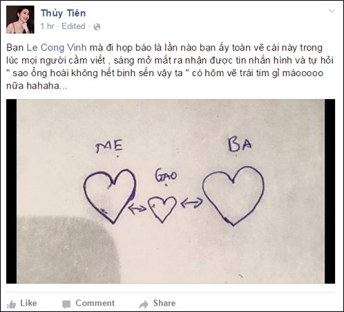 Công Vinh còn rất lãng mạn, ngọt ngào.