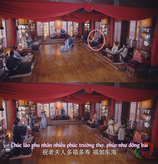 Mừng thọ hoàng tổ mẫu trong nhà nhưng con trai và con dâu ngồi ở vị trí chủ vị cao sang, còn mẹ phải ngồi ở dưới. Điều này đi ngược với lễ giáo của người Trung Quốc.