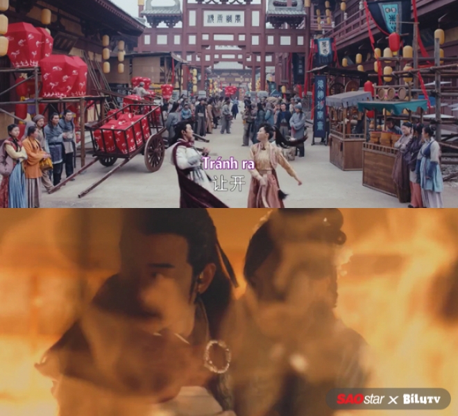 Cảnh 2 người lần đầu và lần thứ hai gặp nhau.