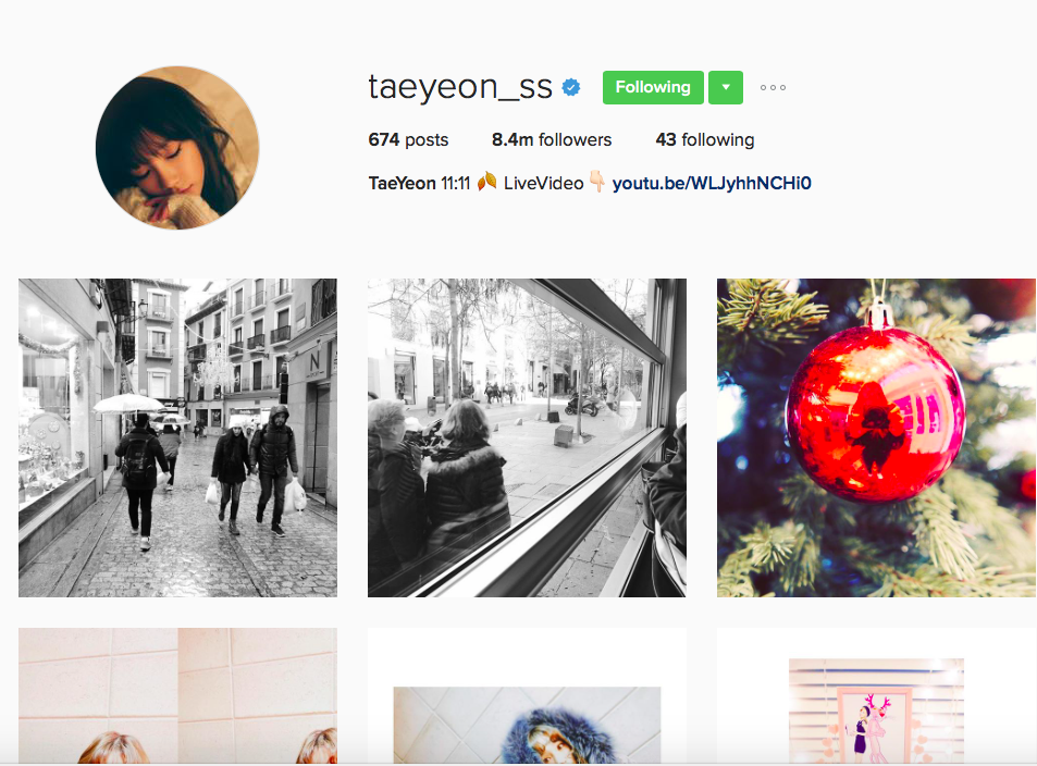 Instagram của Taeyeon