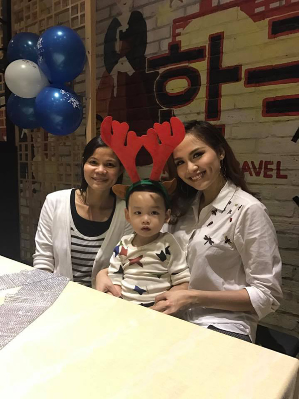 Một chú tuần lộc dễ thương khác chính là bé Noah - con trai Diễm Hương.