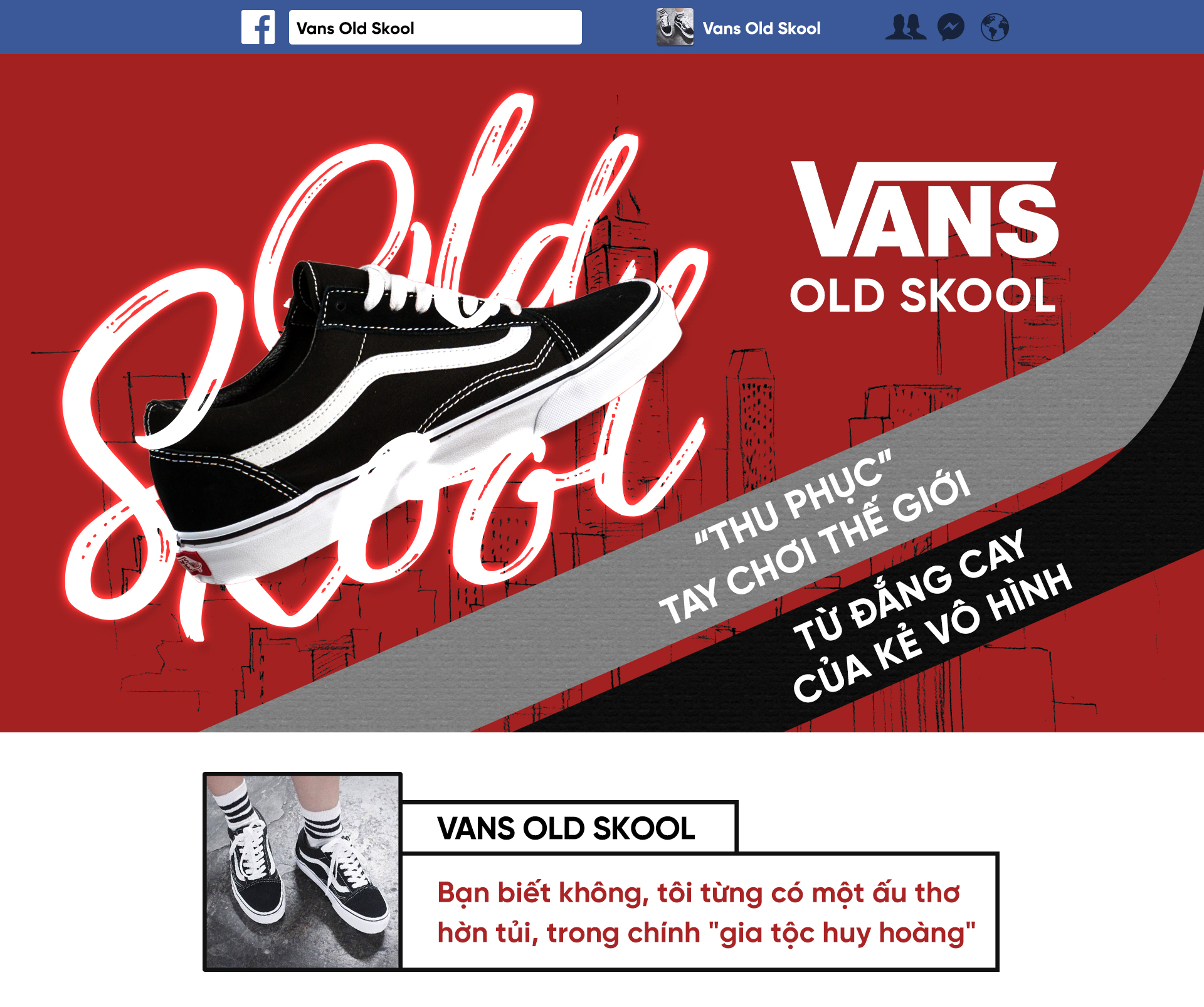 Vans Old Skool: 'Thu phục' tay chơi thế giới từ đắng cay của kẻ vô hình