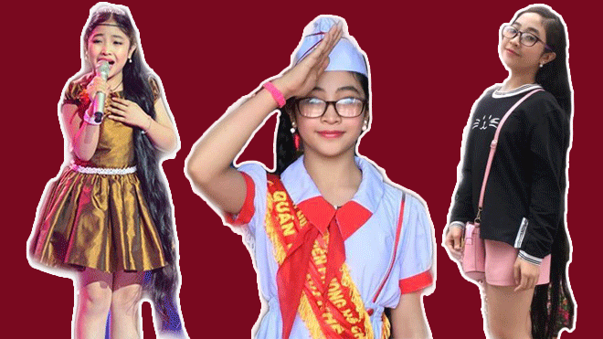 Quán quân Hồng Minh mãi là cô bé tóc mây của gia đình Giọng hát Việt nhí Ảnh 2