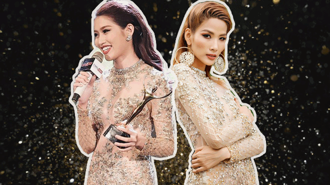 Diện chung thiết kế, Quỳnh Châu - Hoàng Thùy cùng loạt mỹ nhân Việt khoe dáng trong loạt trang phục xuyên thấu ánh kim Ảnh 2