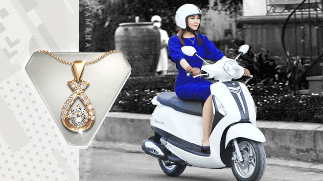 Yamaha tặng ngay dây chuyền vàng PNJ trị giá 2 triệu đồng cho quý cô 'rước' xe Grande về nhà Ảnh 2