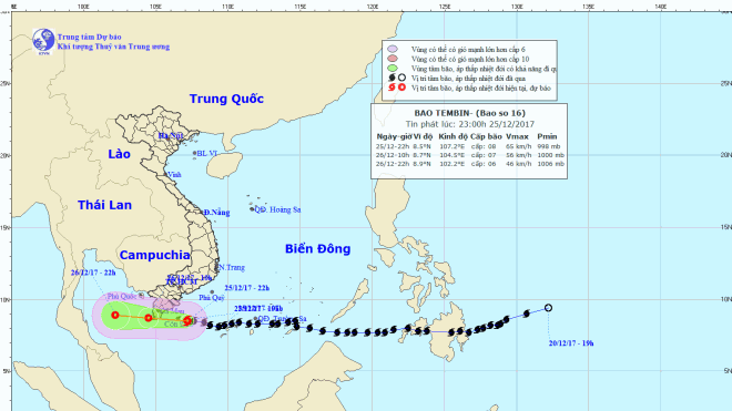 Trung tâm Dự báo khí tượng thuỷ văn TW: 'Thế giới không dự báo đúng diễn biến bão Tembin' Ảnh 2