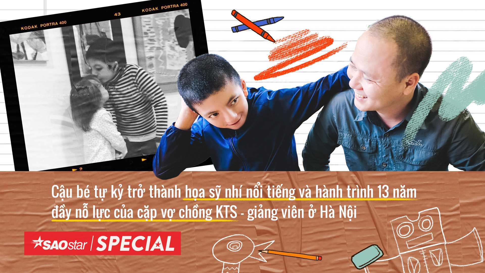 Cậu bé tự kỷ trở thành họa sĩ nhí nổi tiếng và hành trình 13 năm đầy nỗ lực của cặp vợ chồng KTS - giảng viên ở Hà Nội Ảnh 2