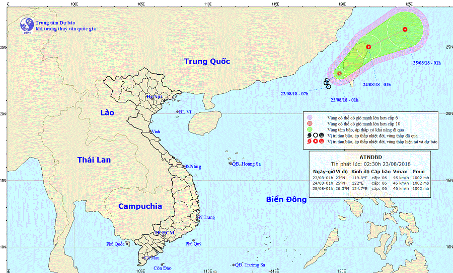 Khu vực Bắc biển Đông hình thành áp thấp nhiệt đới, cả nước có mưa giông gió giật mạnh Ảnh 1