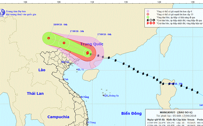 Bão Mangkhut sẽ suy yếu thành áp thấp nhiệt đới trên đất liền của Trung Quốc Ảnh 1