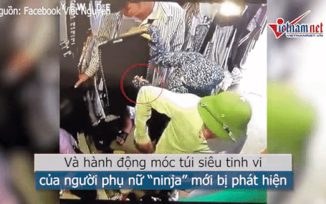 Phẫn nộ hành động móc túi siêu tinh vi của người phụ nữ ninja tại cửa hàng thời trang Ảnh 2