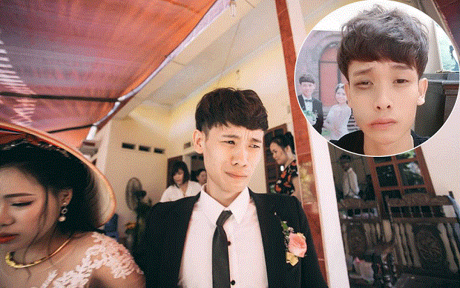 Chú rể mếu máo trong lễ rước dâu lộ ảnh mặt sưng húp, dân mạng chỉ ra ‘bằng chứng’ bị vợ đánh dù vừa cưới được vài ngày Ảnh 2