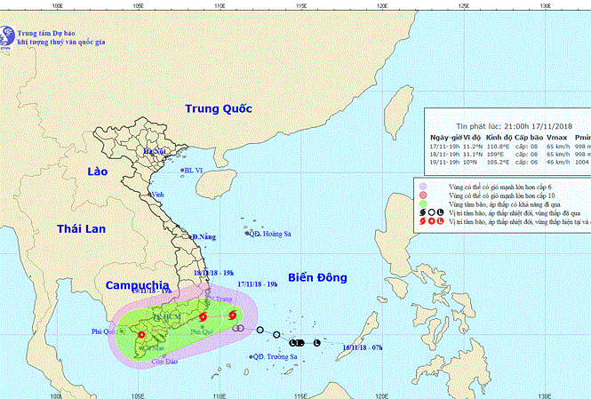 Tin mới nhất về áp thấp nhiệt đới trên biển Đông: Mạnh lên thành bão số 8, gió giật cấp 10 Ảnh 1