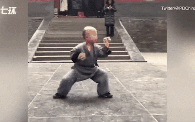 Tiểu hòa thượng 3 tuổi 'gây sốt' với màn múa võ ở Thiếu Lâm Tự Ảnh 2