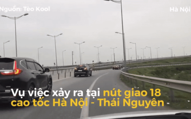 Clip 4 ô tô đồng loạt đi giật lùi trên cao tốc Hà Nội - Thái Nguyên gây bức xúc Ảnh 2