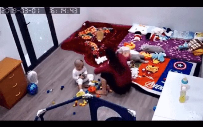 Phẫn nộ nữ giúp việc bạt tai, quăng quật bé trai 2 tuổi ở Hà Nội Ảnh 2