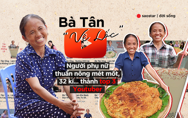 Bà Tân ‘Vê Lốc’: Người phụ nữ bần nông 'khổng lồ', trở thành hiện tượng top 3 Youtube chỉ để… được vui-khoẻ-sống có ích Ảnh 2