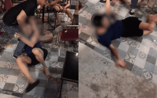 Clip nam thanh niên lăn lộn, giãy giụa la hét gọi 'bố mẹ ơi' giữa quán nước ở Hà Nội khiến nhiều người sợ hãi Ảnh 2