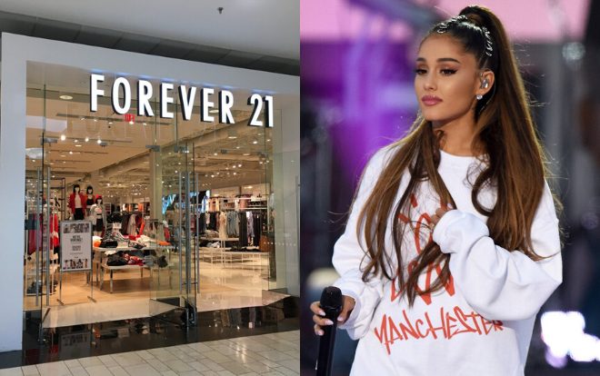 Forever 21 'mặt dày' bán áo in tên bài hát của Ariana Grande