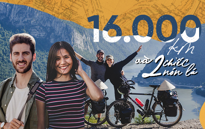 Chuyến đạp xe trăng mật 16.000km từ Pháp về Việt Nam của vợ chồng trẻ cùng hai chiếc nón lá Ảnh 2