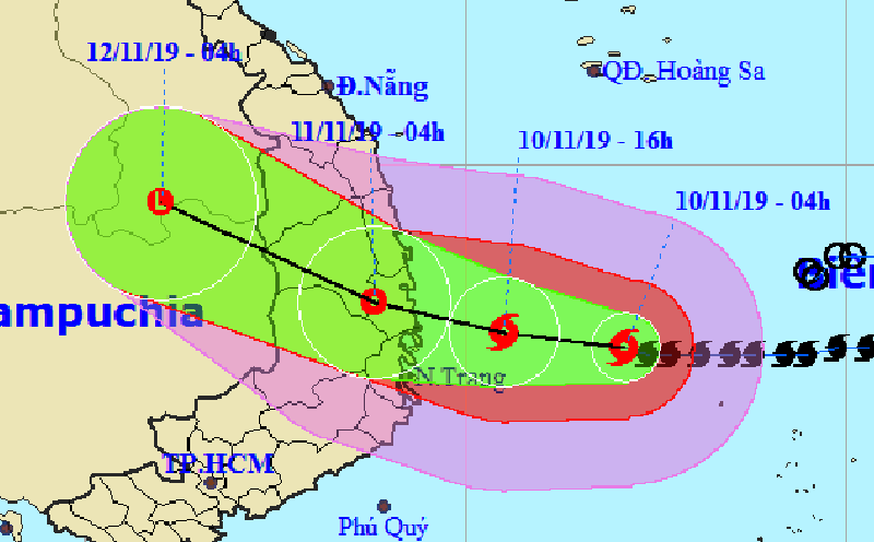 Dự báo thời tiết 10/11: Bão số 6 giật cấp 13 đang cách đất liền 270 km, cảnh báo ngập úng các đô thị Ảnh 1