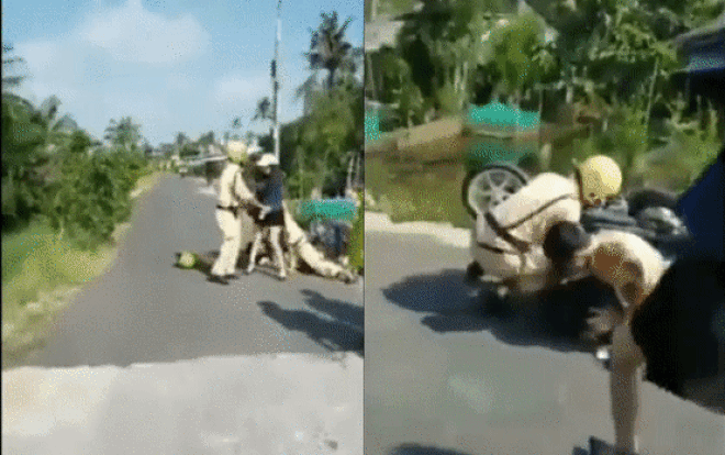 Clip: 3 đối tượng say xỉn chửi bới, tấn công 3 CSGT khi bị kiểm tra nồng độ cồn Ảnh 2