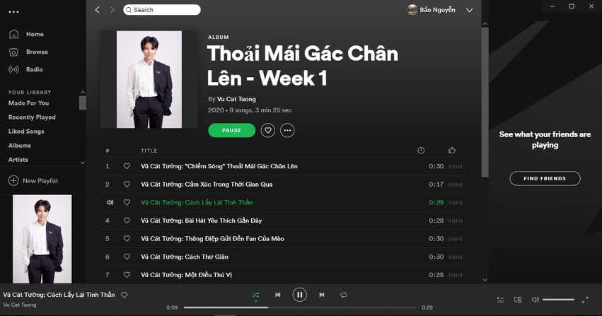 Playlist này sẽ được chính Vũ Cát Tường cập nhật thường xuyên.