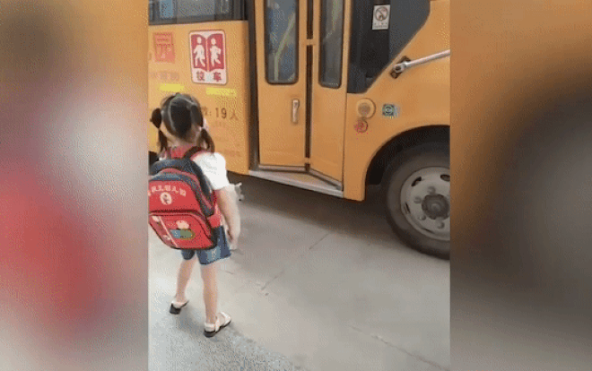 Cún cưng ngày ngày đón đưa cô chủ nhỏ đi học 'đốn tim' dân mạng Ảnh 2