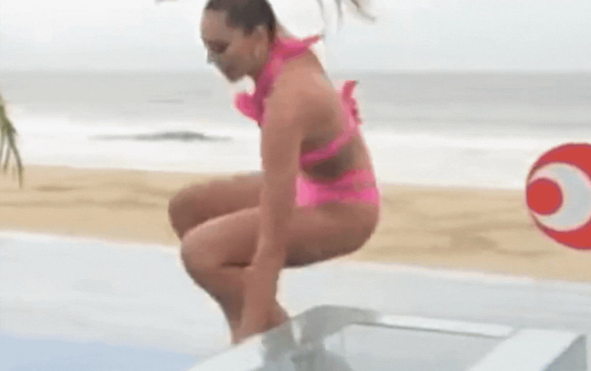 Thời tiết xấu, thí sinh MGI 2023 liên tục 'vồ ếch' khi diễn bikini Ảnh 2