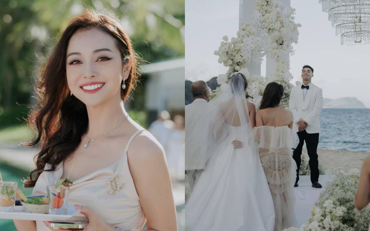Nhan sắc Jennifer Phạm chiếm spotlight trong hôn lễ của em trai - Saostar.vn