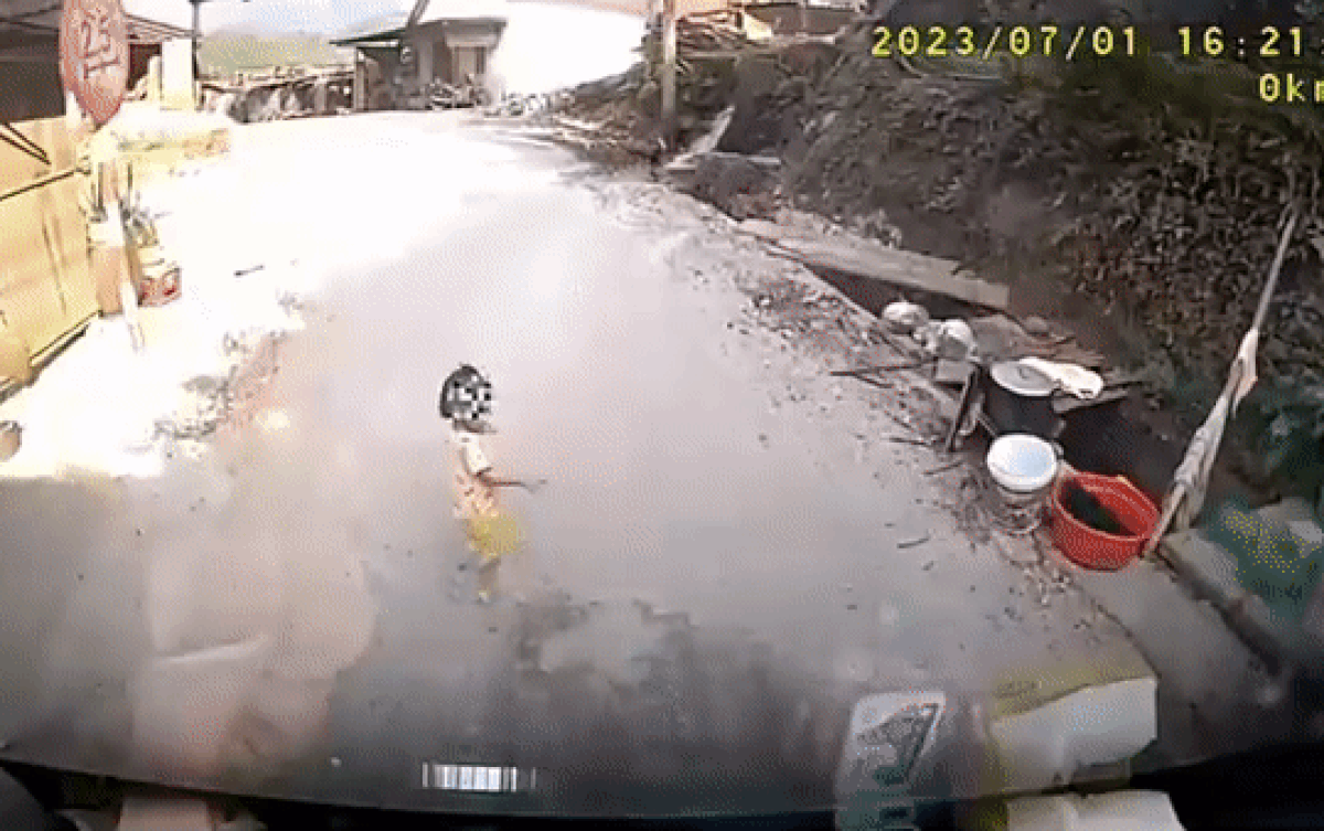 Bé gái lao ra đường bất ngờ trước mũi ô tô, tài xế có màn xử lý cực chuẩn Ảnh 2