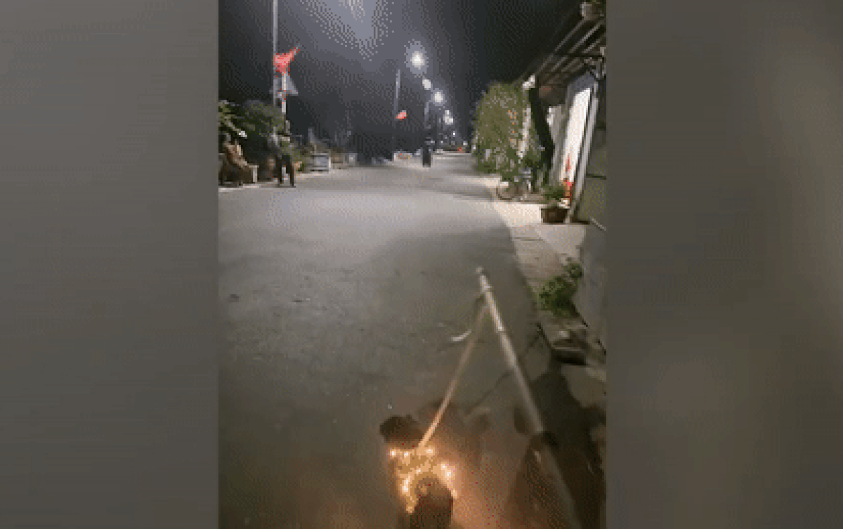 Chơi Trung thu, bạn trẻ rước lồng đèn 'chạy bằng xương' khiến cả xóm trầm trồ Ảnh 2