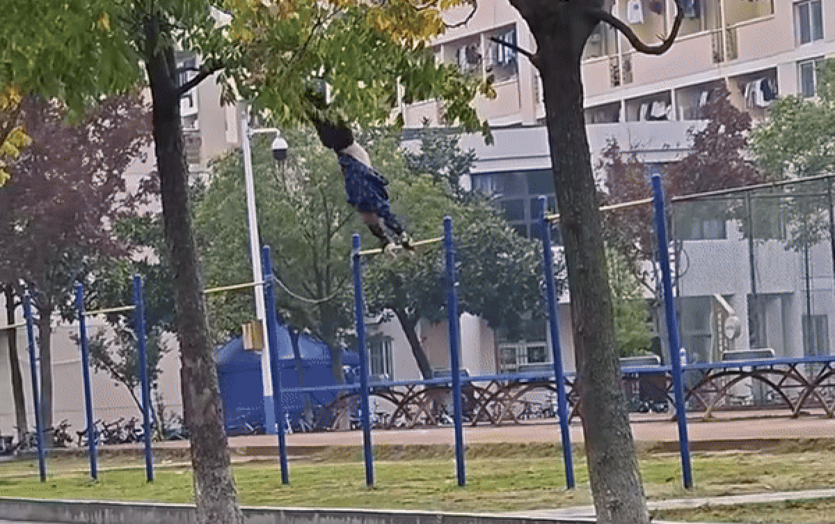 Clip: Cụ ông tập xà đơn ở công viên khiến ai đi ngang cũng phải ngước nhìn Ảnh 2