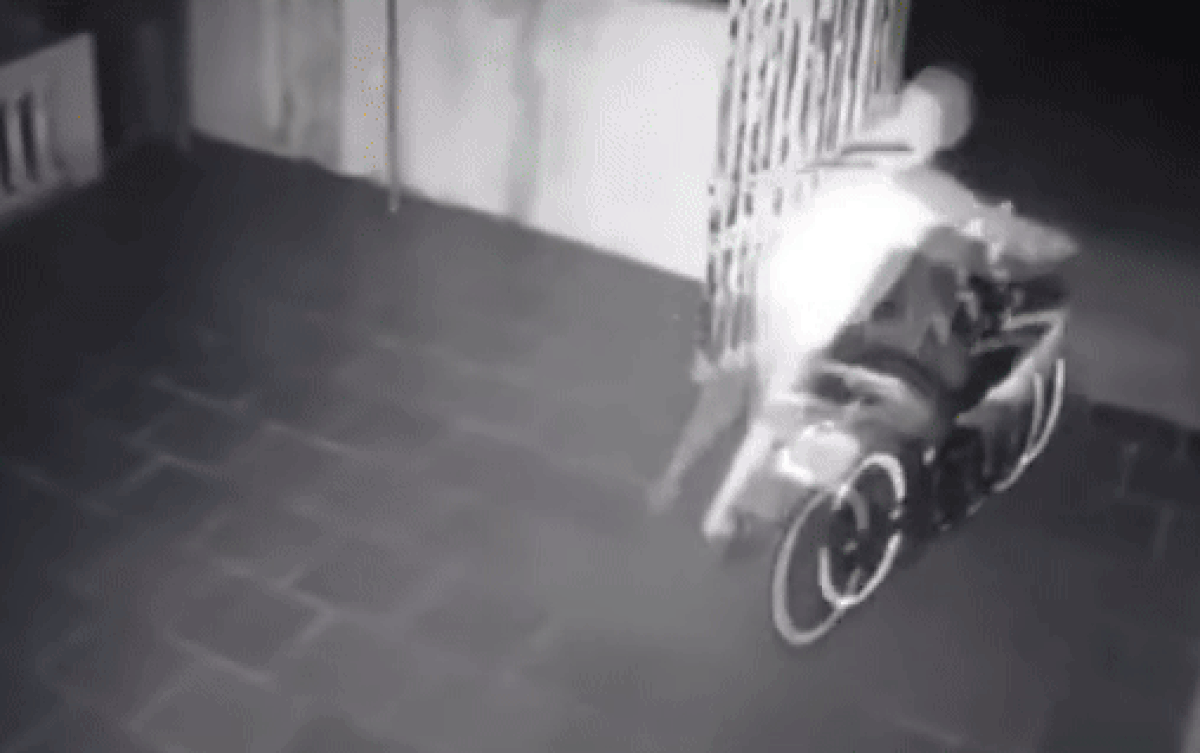 Phát hiện trộm xe máy, chủ nhà có pha xử lý cực cồng kềnh Ảnh 2