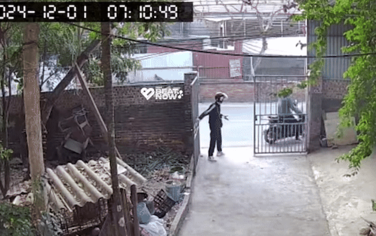 Thanh niên đến đón bạn đi chơi, camera ghi lại cảnh 'dở khóc dở cười' Ảnh 2