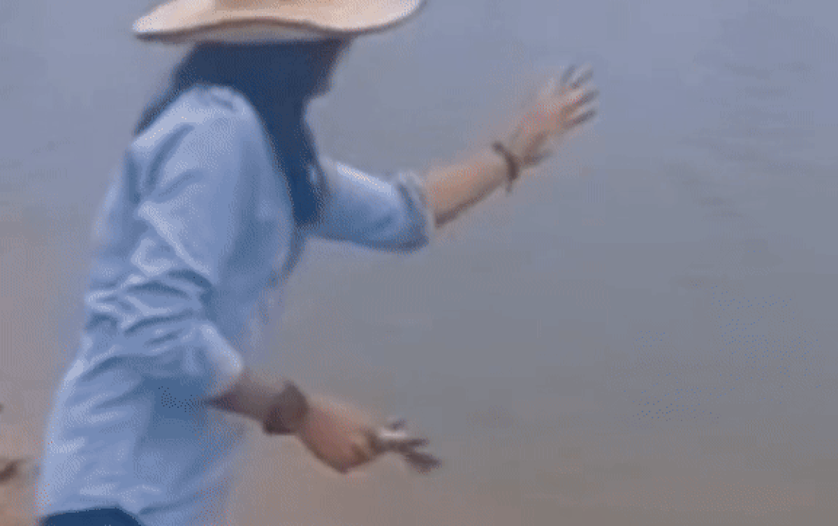 Chụp ảnh trước khi phóng sinh cá, hành động tiếp theo của người đàn ông khiến CĐM cười ngất Ảnh 2