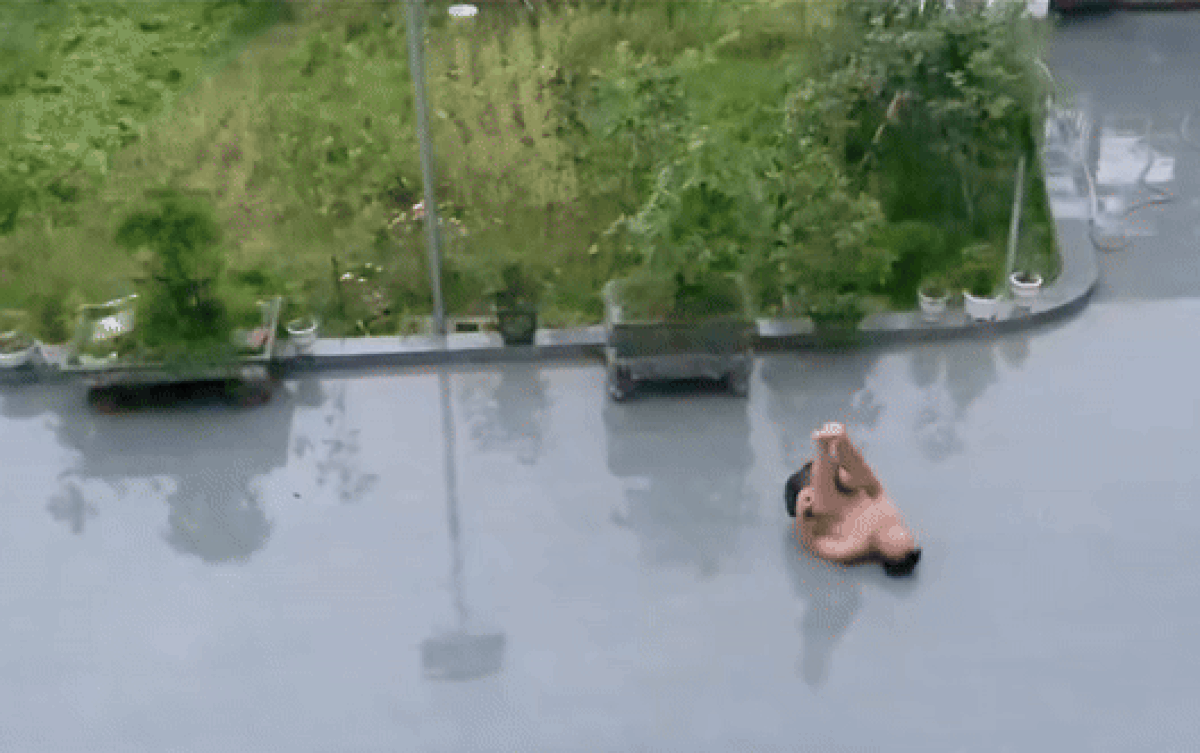 Trời mưa không thấy chồng trong nhà, vợ đi kiểm tra liền thấy khoảnh khắc cực hài hước Ảnh 2