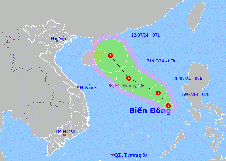 Diễn biến áp thấp nhiệt đới trên Biển Đông Ảnh 1