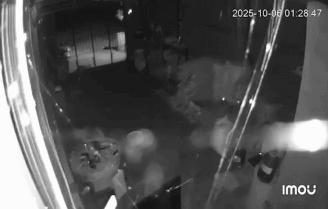 Hình ảnh trận động đất được ghi lại qua camera. Ảnh cắt từ clip. (Nguồn: Báo Quảng Ngãi) 