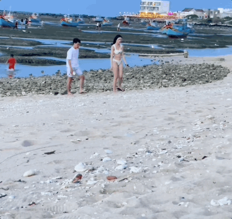 Hoa hậu Ý Nhi và bạn trai đi du lịch cùng nhau. (Ảnh: TikTok Zen Tour Phú Quý)
