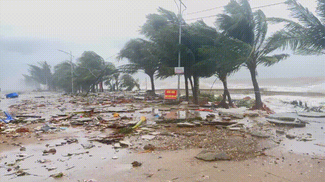 Nhiều nơi chịu ảnh hưởng từ hoàn lưu bão. Video: Báo Nhân Dân