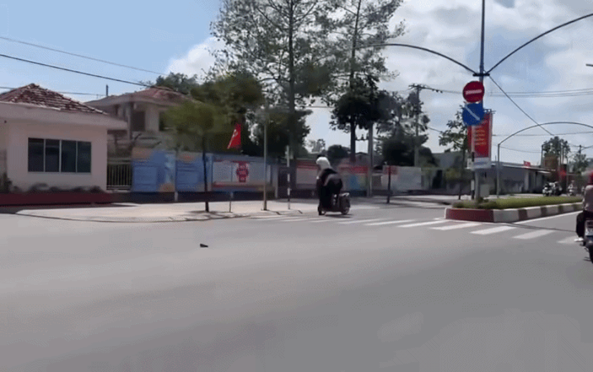 Thanh niên cưỡi ngựa và tông trúng người đi đường. Ảnh cắt từ clip