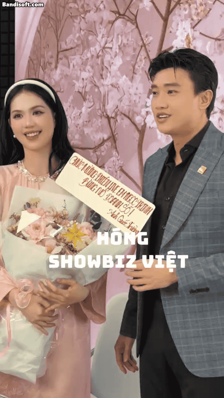 Quốc Trường gây bất ngờ khi tặng hoa, khiến Ngọc Trinh lộ rõ vẻ ngại ngùng