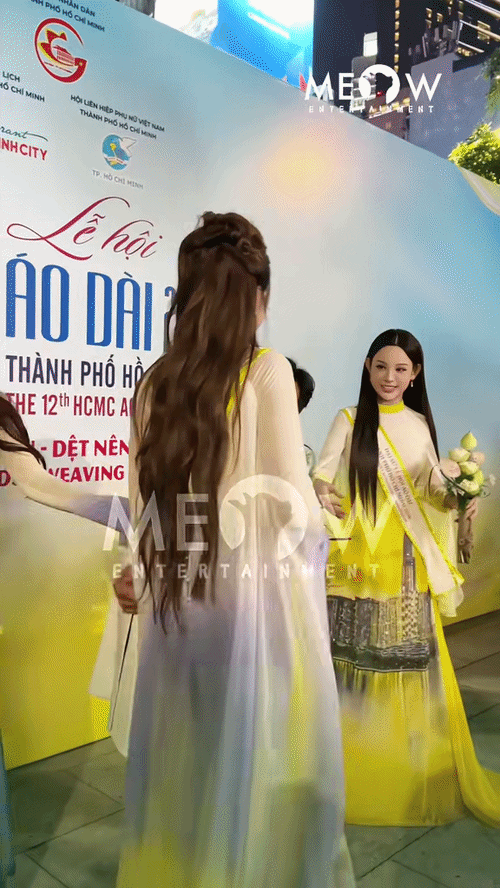 Ninh Dương Lan Ngọc di chuyển khó khăn trong một sự kiện gần đây - Nguồn: TikTok Meow Entertaiment