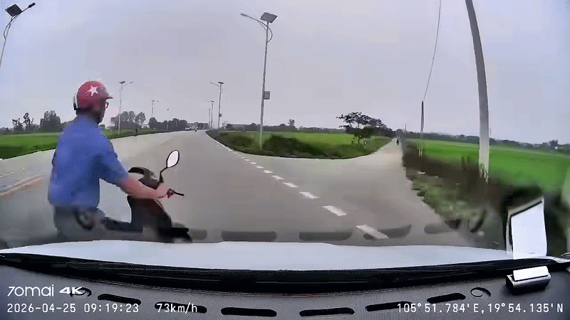 Sự cố giao thông được camera hành trình ghi lại.