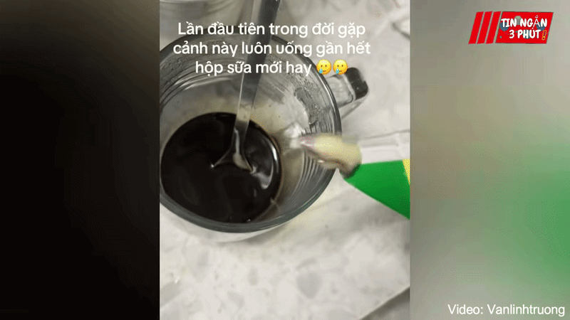 Thứ chui ra trong hộp sữa là con thạch sùng.